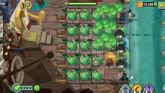 Plants Vs Zombies 2 But The Zombies Can Only Be Damaged By Cabbage Pult And Lawnmower | Level 22 PS смотреть онлайн