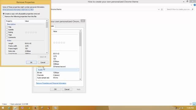 Remove Properties and Personal information from files in Windows 8 /7 смотреть онлайн