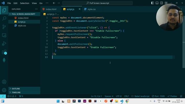 How to enter Full-screen Mode with JavaScript | Toggle Fullscreen Mode on Click with JavaScript смотреть онлайн
