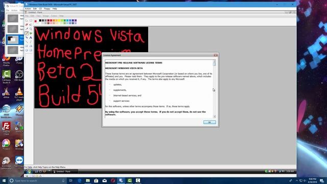 Windows Vista Home Premium Beta 2 (Build 5456) In Virtual PC 2007!