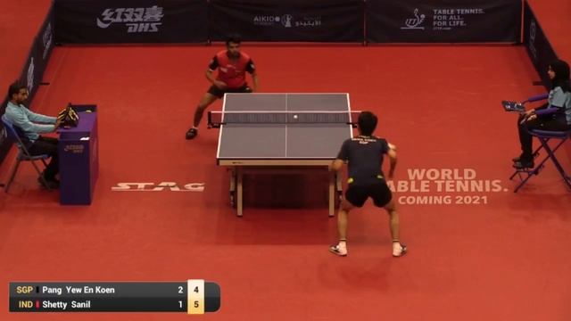 Pang Yew En Koen vs Sanil Shetty | 2020 ITTF Oman Open Highlights (R64) смотреть онлайн