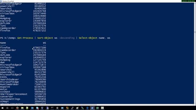 How to sort all Processes by Memory usage with Powershell смотреть онлайн