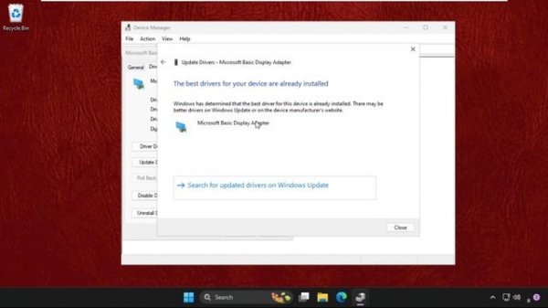 How to Fix Microsoft Basic Display Adapter Windows 11