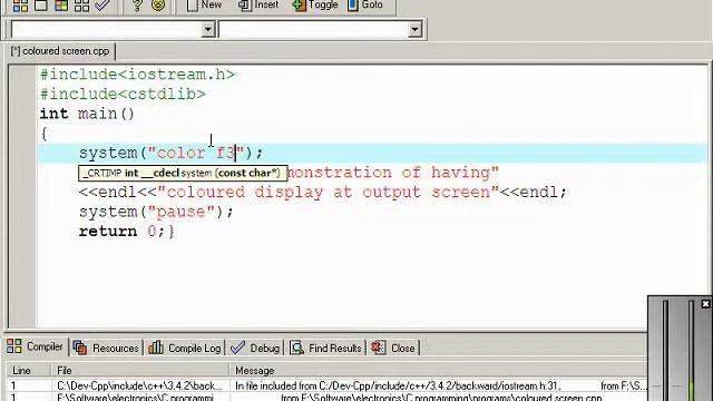 coloured output display in c++ programming (dev c++) смотреть онлайн