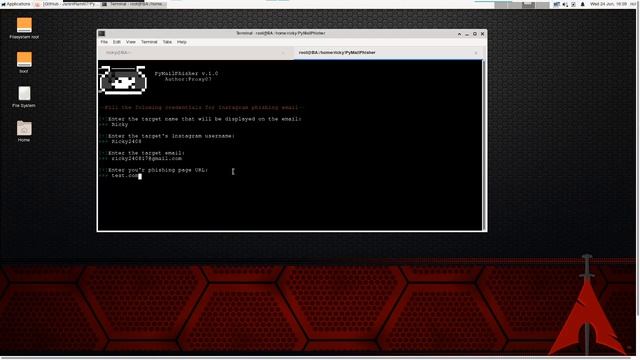 Phishing users Using PyMailPhisher смотреть онлайн