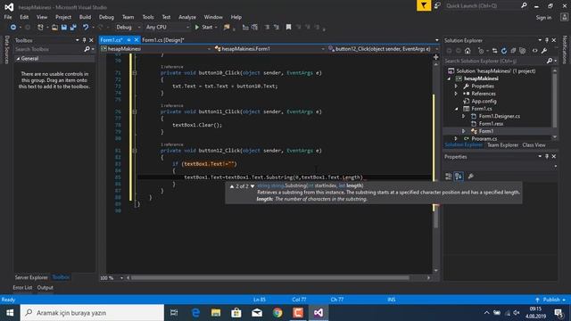 C# Windows Forms Application - Hesap Makinesi Yapımı - Calculator смотреть онлайн