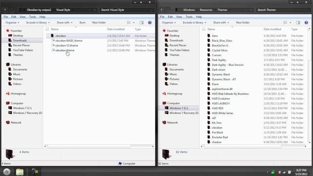 Obsidian - Theme for Windows 7 - Light смотреть онлайн