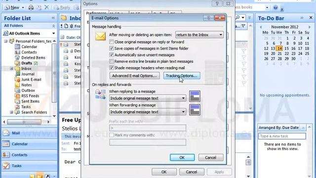 Configure Microsoft Outlook to include a reading receipt request in all sent email messages. смотреть онлайн