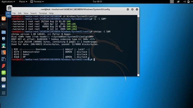 Reset Windows Password with Kali Linux 2017 смотреть онлайн