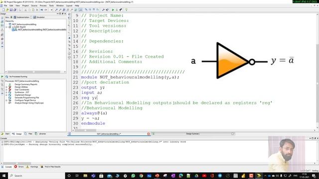 NOT GATE || Behavioural Modelling смотреть онлайн