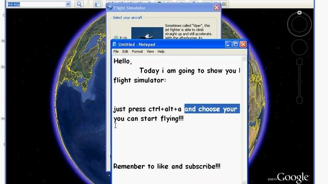Google Earth Flight Simulator Free Download смотреть онлайн