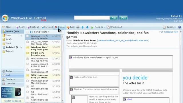Windows Live Hotmail смотреть онлайн