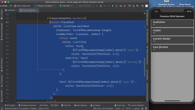 Flutter: Firebase Firestore #7. StreamBuilder: UI State Yönetimi смотреть онлайн