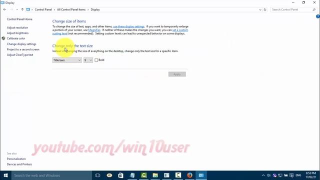 Windows 10 : How to Change Palette title text size смотреть онлайн