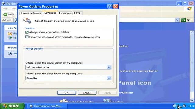 خيارات توفير الطاقة Power Options Windows XP смотреть онлайн