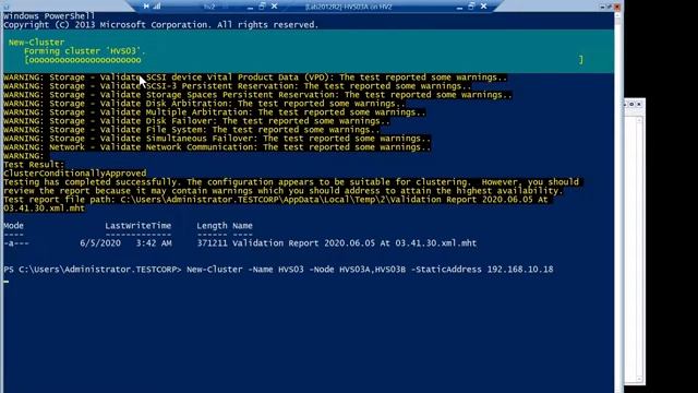 Create a Hyper-V cluster with Powershell on Windows Server 2012 R2 смотреть онлайн