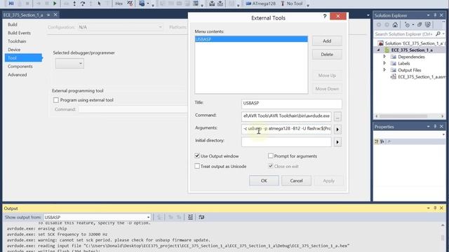 Using The USBASP Programmer With AVR Studio V7