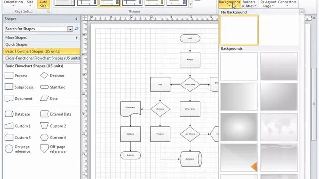 Visio 2010: Add a background from a ribbon gallery смотреть онлайн