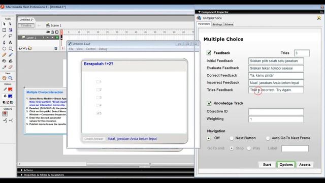 Macromedia Flash 8: Multiple Choice by Template (Part 2) смотреть онлайн