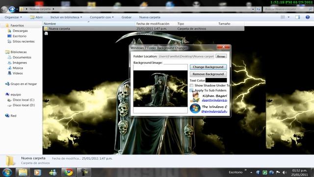 Como poner fondo en las carpetas de Windows 7 Ultimate. смотреть онлайн