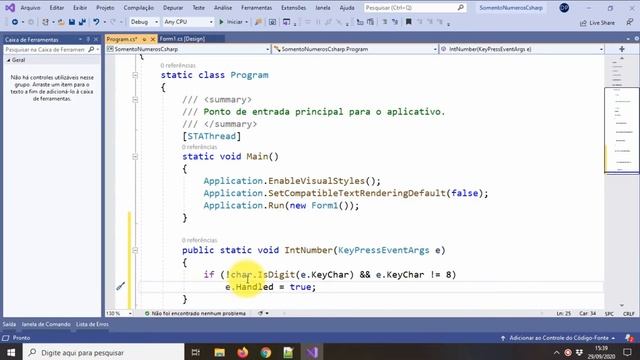 C#, permitir somente de números no TextBox. CSharp Windows Form смотреть онлайн