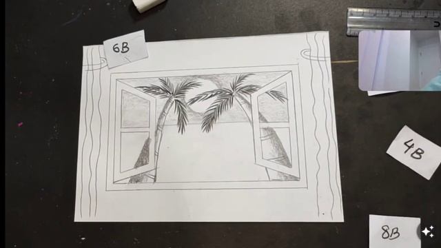 View from my window | charcoal drawing | pencil shading | Online art class смотреть онлайн