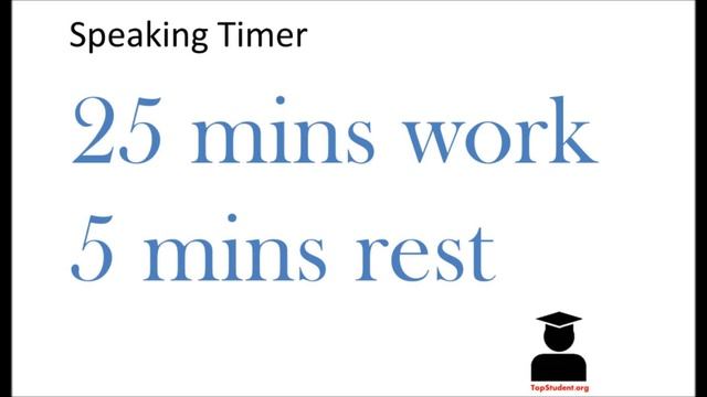 Speaking Pomodoro Timer (25 min work, 5 mins rest) смотреть онлайн