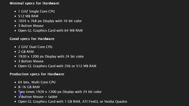 1 Blender Hardware Requirements смотреть онлайн