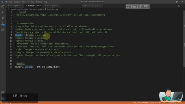 WinSet AlwaysOnTop Bottom Top Dis & Enable Transparent TransColor [AutoHotkey Tutorial #15 Part 3-3 смотреть онлайн