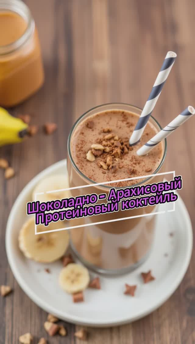Шоколадно - арахисовый протеиновый коктейль
