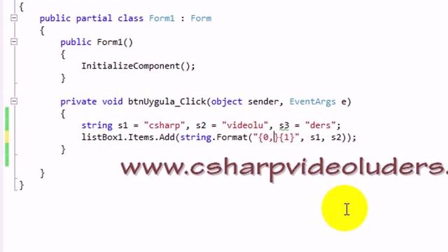 Format Metodu Ders 66 -- www.csharpvideoluders.com -- смотреть онлайн
