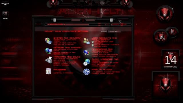 windows 7 themes red alien tech by tono3022 tema original creado por mi смотреть онлайн