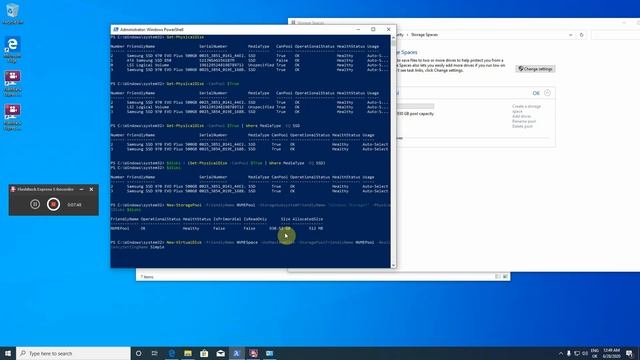 Creating Storage Space in Windows 10 for NVMe SSD Disks with PowerShell - Can't Prepare Drives - P2 смотреть онлайн
