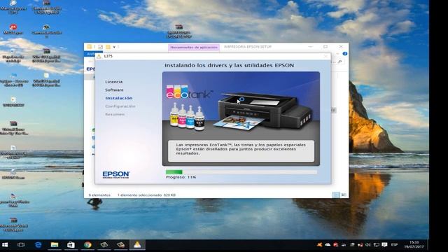 como descargar e instalar driver para impresora epson l375, l210, l355, L200, l380, l395 por mega смотреть онлайн