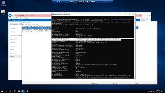 Exchange 2019:- Configure POP external and internal settings смотреть онлайн