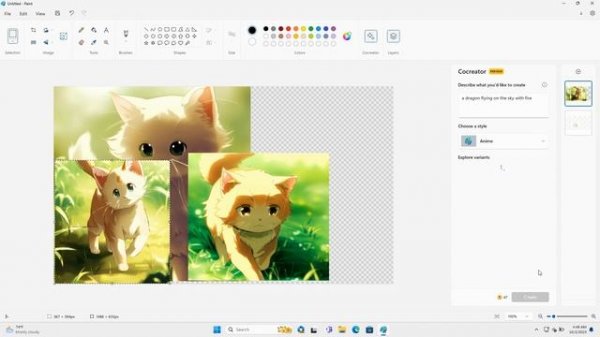 How to Use Cocreator AI on Paint - Windows 11 23H2