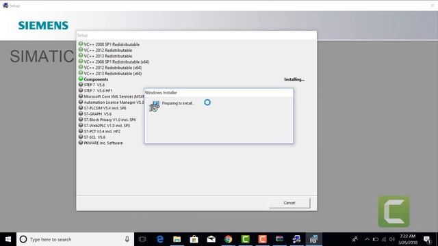 Simatic Manager Step 7 v5 6 Installation on windows 10 смотреть онлайн