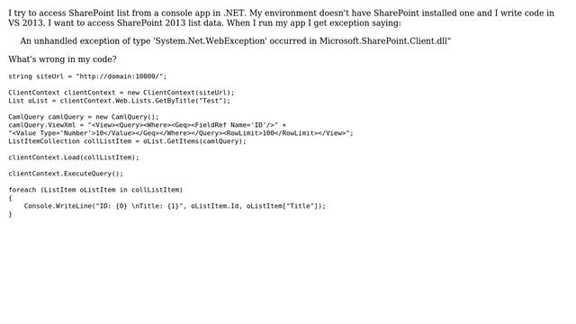 An unhandled exception of type 'System.Net.WebException' occurred in... смотреть онлайн