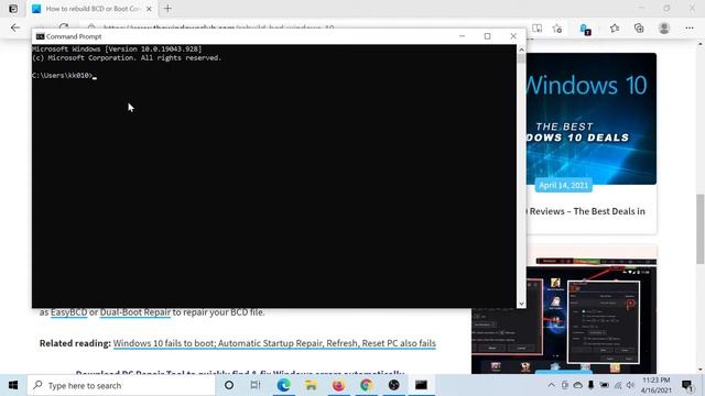 How to rebuild BCD or Boot Configuration Data file in Windows 10 смотреть онлайн