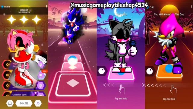 Amy Exe - Dark Sonic - Tails Exe - Espio Sonic | Tiles Hop | Music Gameplay Tiles Hop смотреть онлайн
