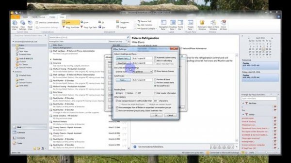 Change font and size in outlook 2010