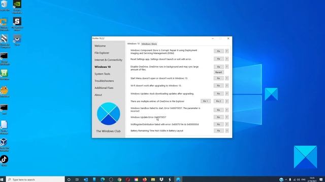 List of fixes available in FixWin 10 смотреть онлайн