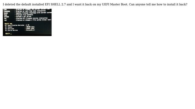 Install EFI Shell On UEFI Boot смотреть онлайн