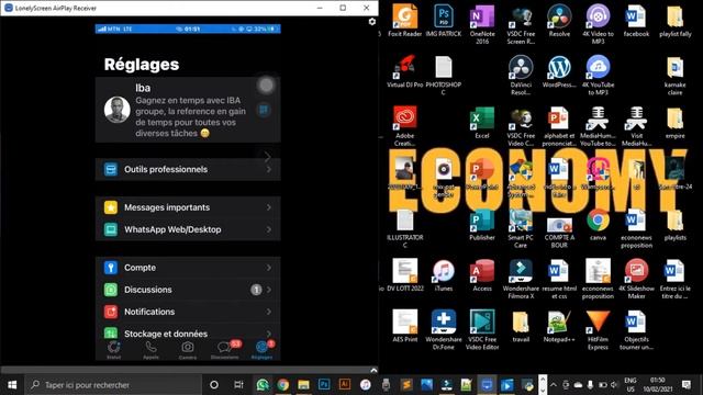 comment partager l'ecran de son iphone sur son pc et connecter son whatsapp pc смотреть онлайн