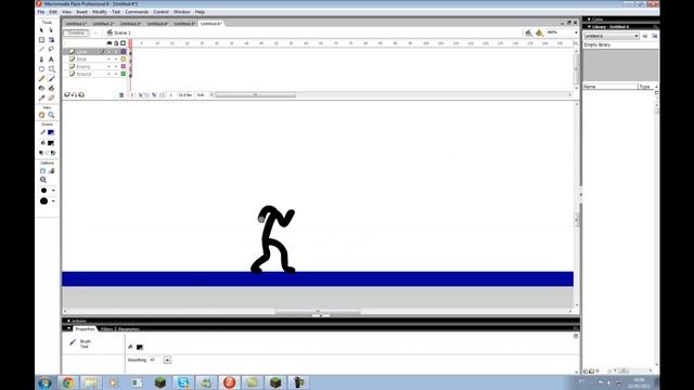 Basic stick figure tutorial (tutorial básico de stick figures) adobe macromedia flash 8 смотреть онлайн