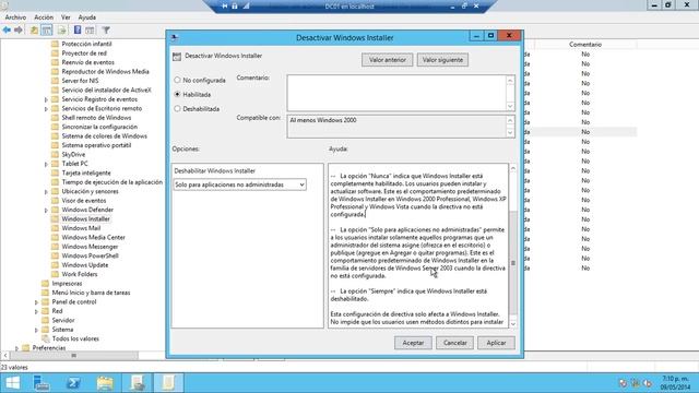 Windows Server 2012 R2 - Prohibir instalación de Software en equipos del dominio смотреть онлайн