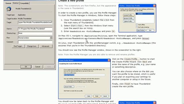 How to configure Thunerbird profile manager for Windows XP смотреть онлайн