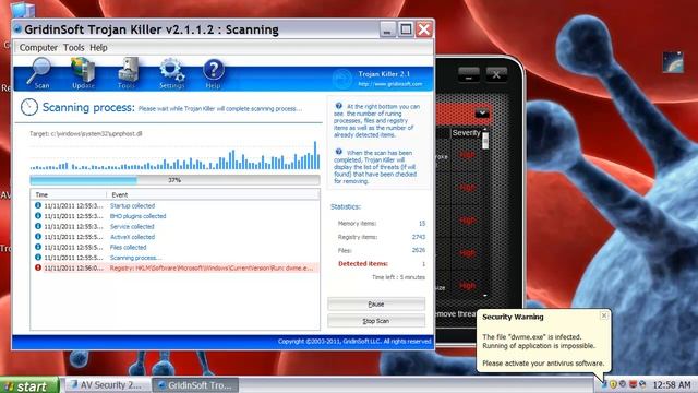 AV Security 2012 virus removal смотреть онлайн