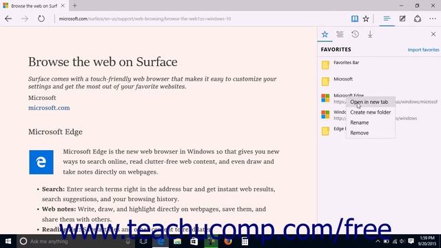 Windows 10 Tutorial Manage Favorites in the Hub Microsoft Training смотреть онлайн