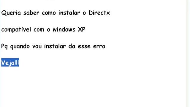 Erro do Directx?Ajudem смотреть онлайн